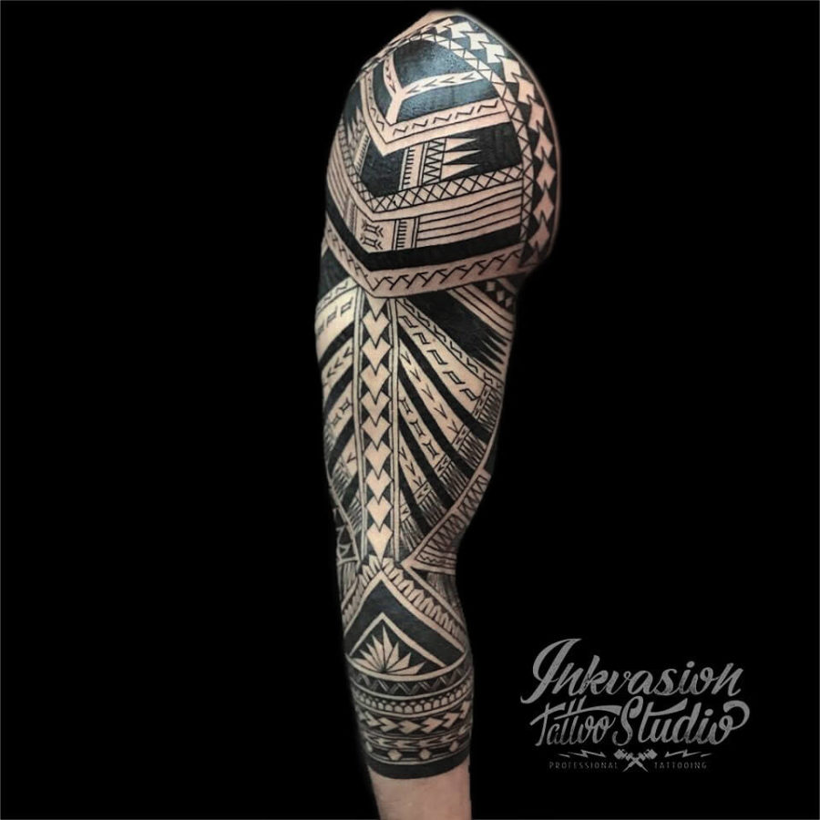 Polynesian Maori Sleeve Tattoo