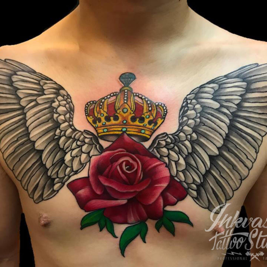 Crowned Rose With Wings