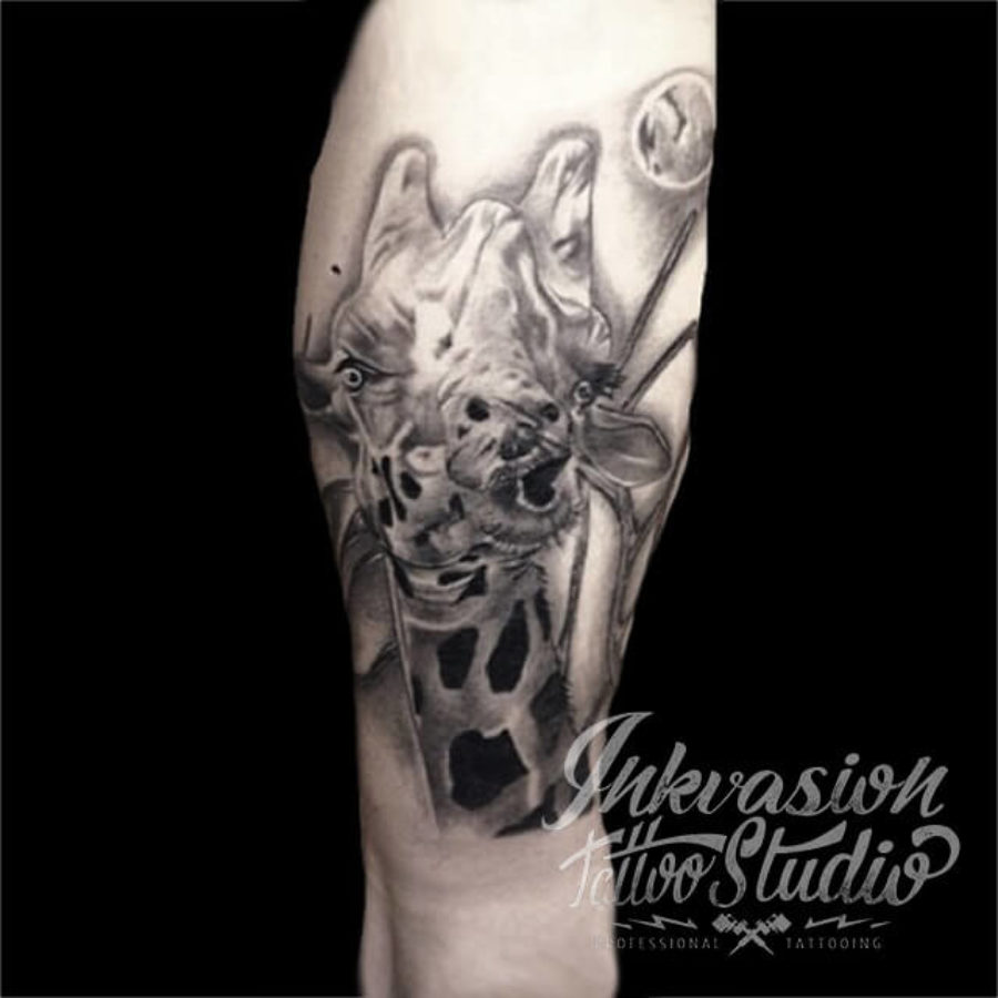 Giraffe Realism Tattoo