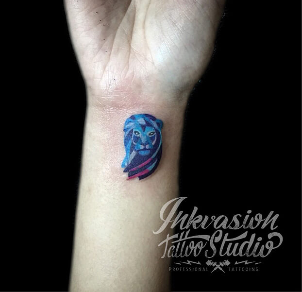 Tiny Lion Tattoo – INKVASION Tattoo Studio · SINGAPORE
