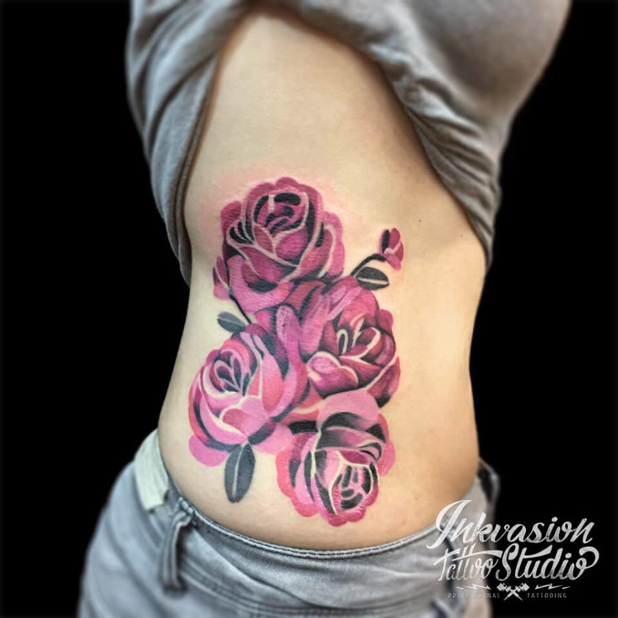 Pink Roses Tattoo