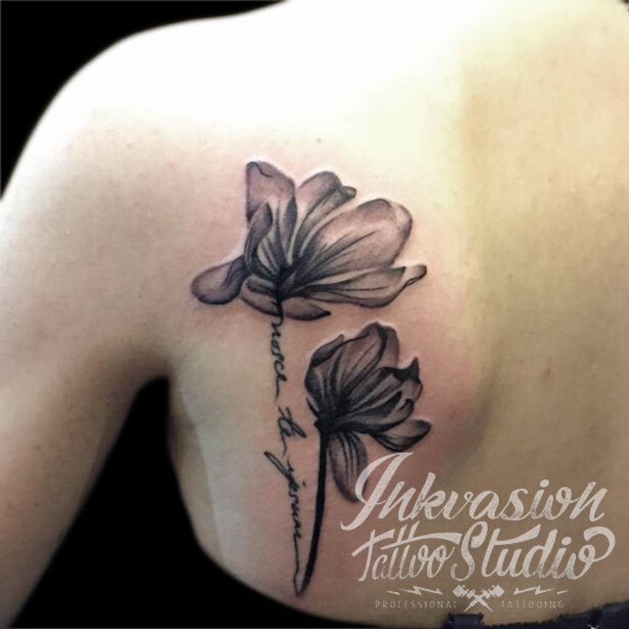 X-Ray Flower Tattoo