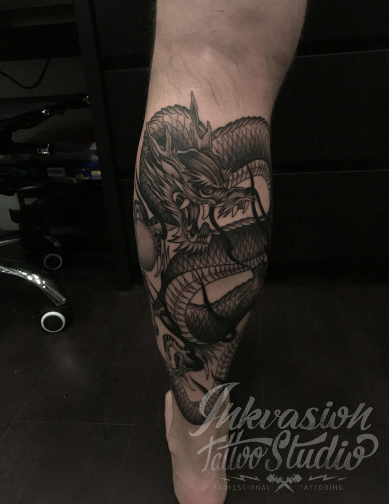 Dragon Tattoo INKVASION Tattoo Studio · SINGAPORE