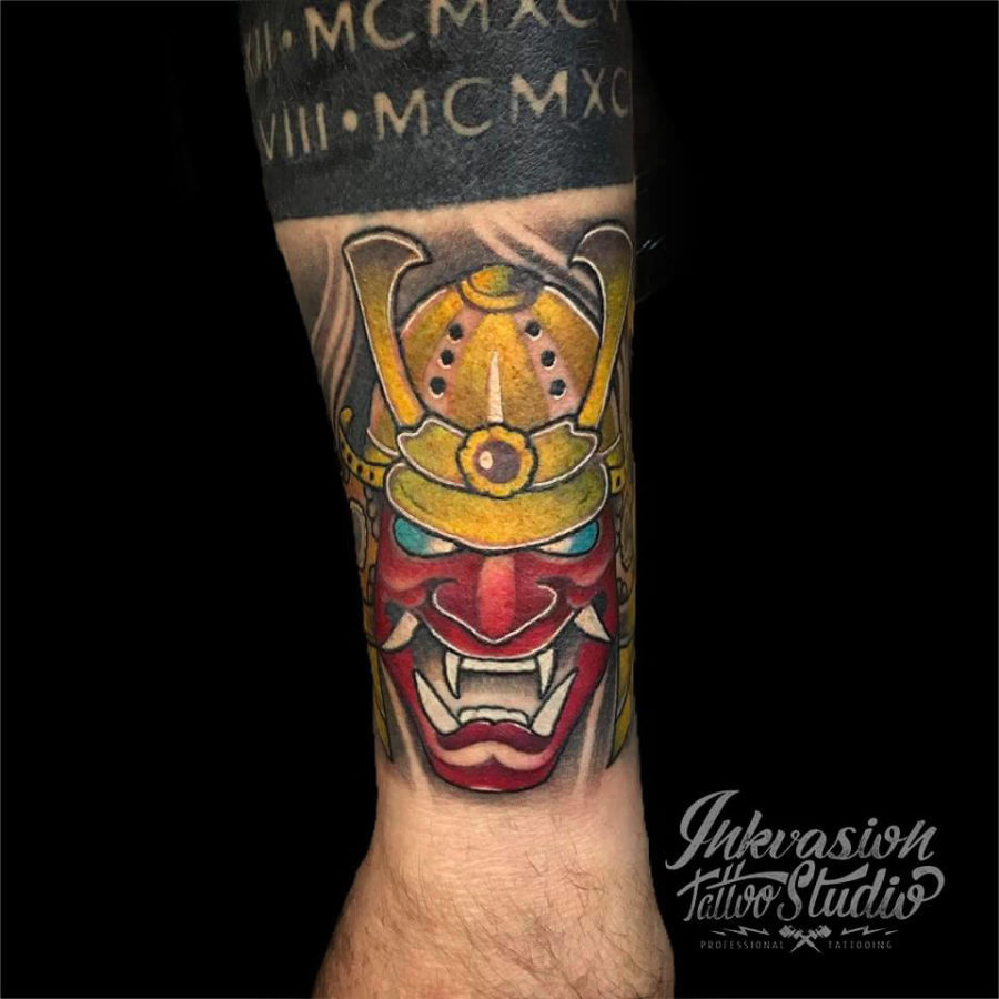 Kabuto Mask Tattoo