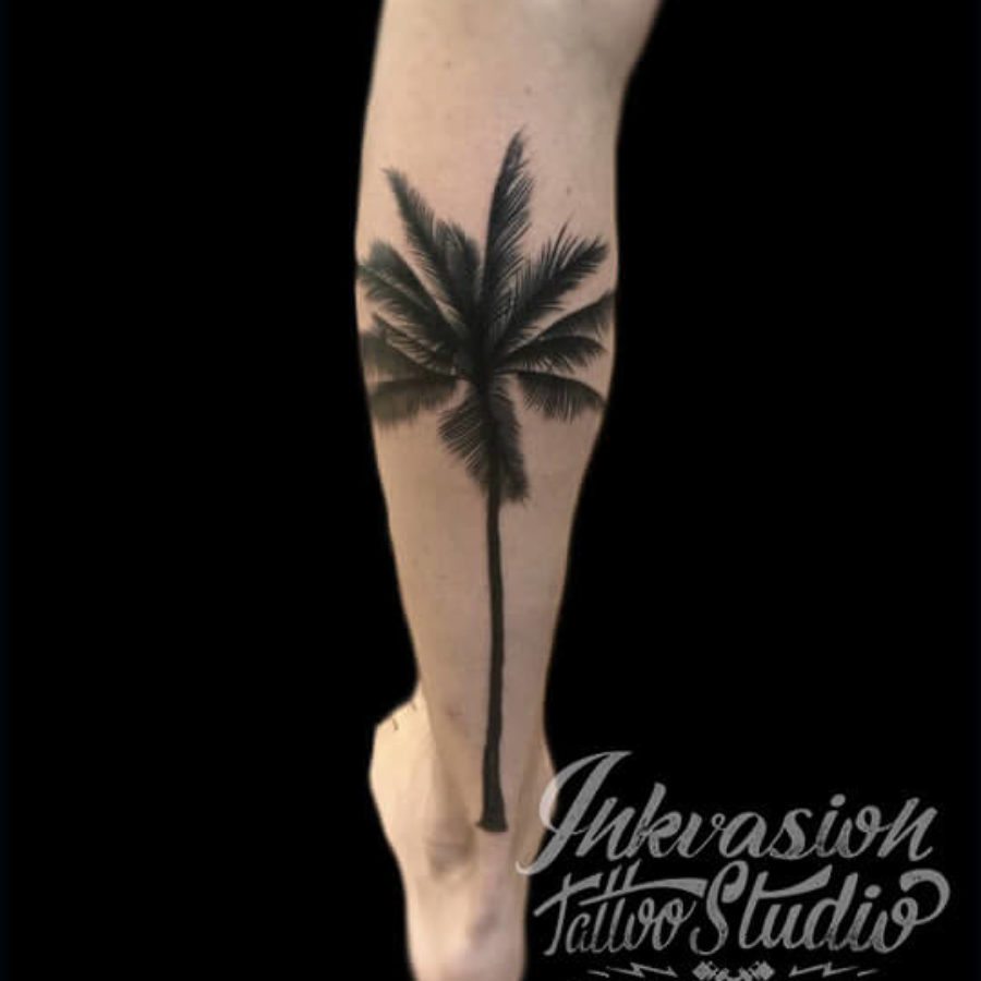 Palm Tree Silhouette Tattoo