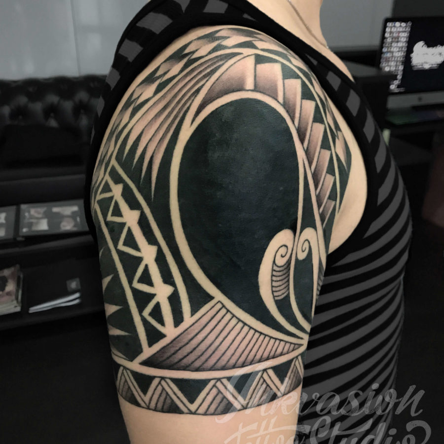 Polynesian Arm Tattoo