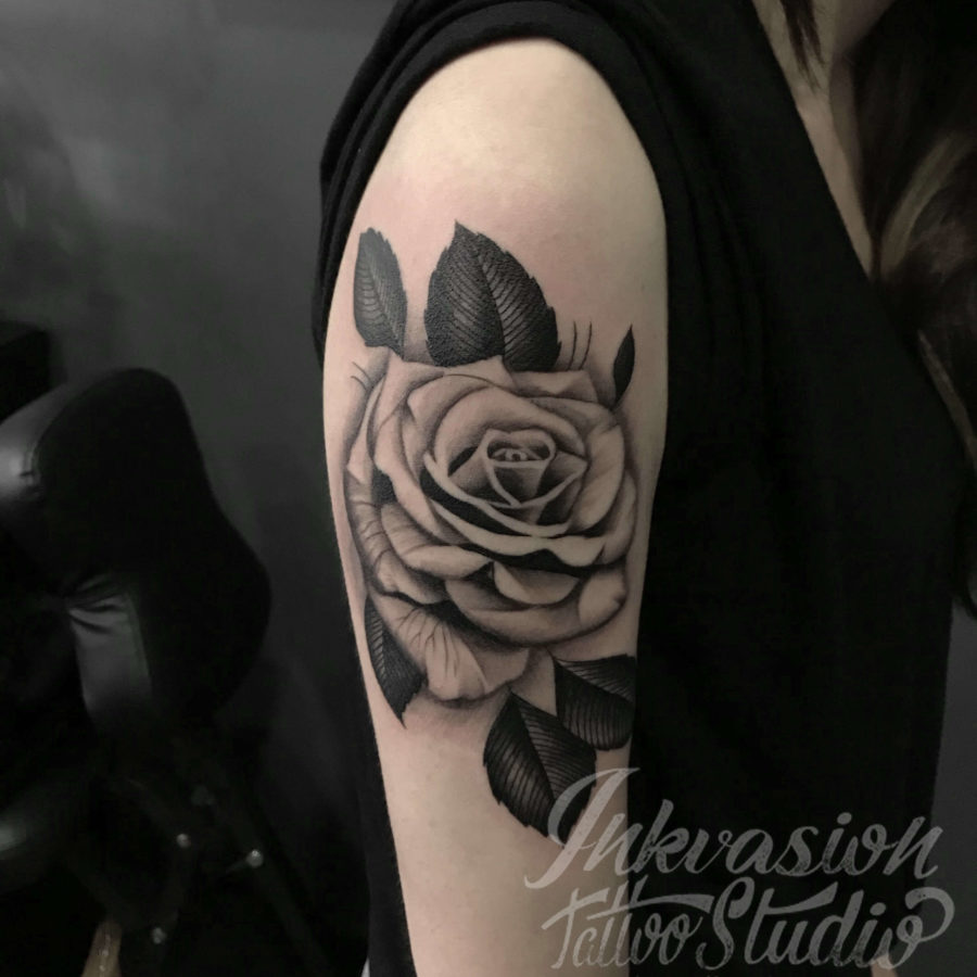 Single Rose Tattoo