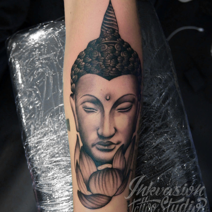 Buddha With Lotus Tattoo