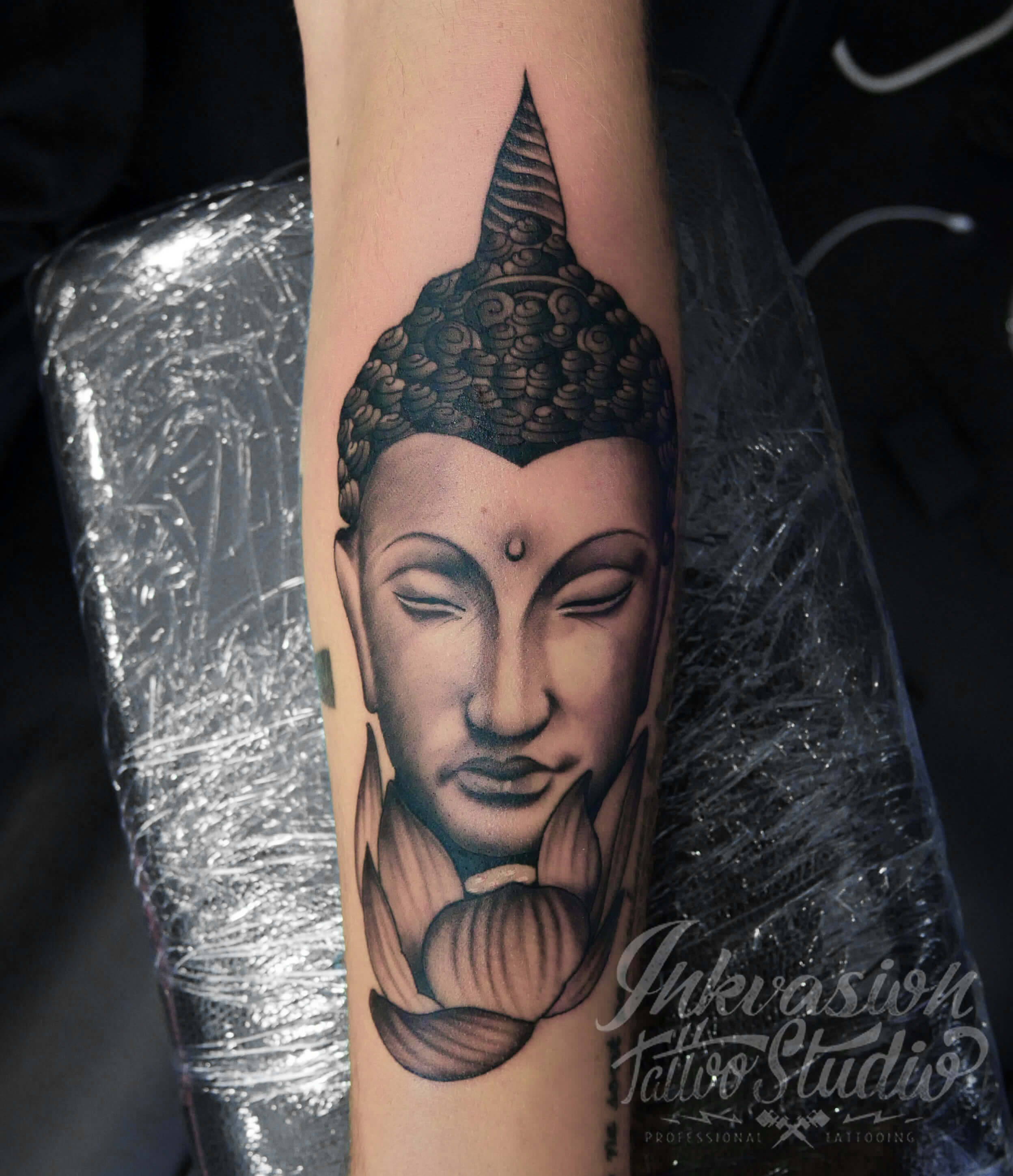 Buddha With Lotus Tattoo