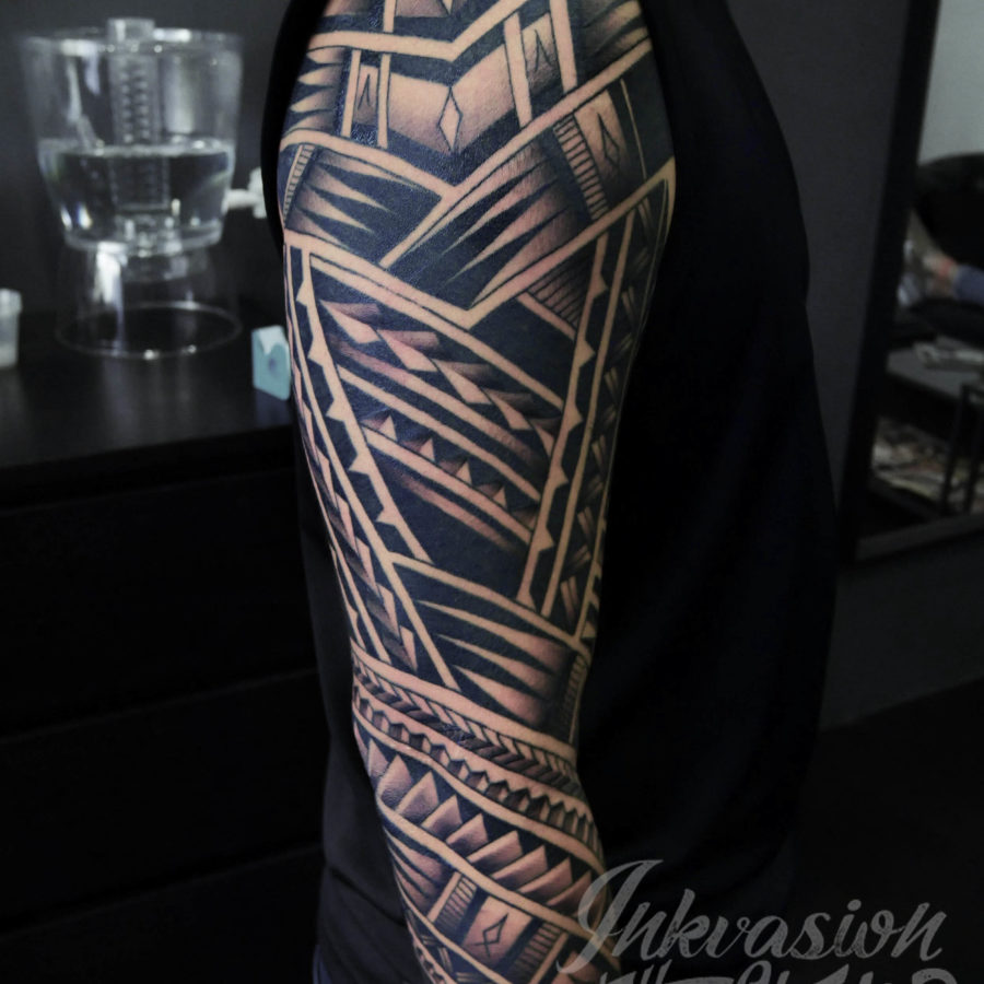 Polynesian Maori Sleeve Tattoo