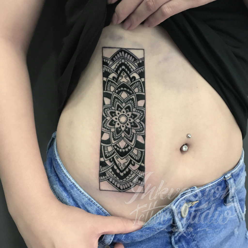 Half sleeve lower arm mandala tattoo with black lotus, done  #canggutattoostudio #mandalatattoo #halfsleevetattoo #fullsleevetattoo… |  Instagram