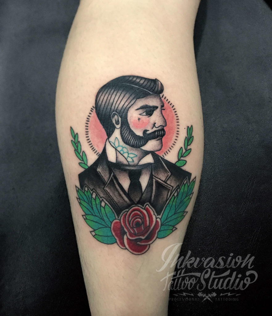 Traditional Victorian Gentleman Tattoo INKVASION Tattoo Studio