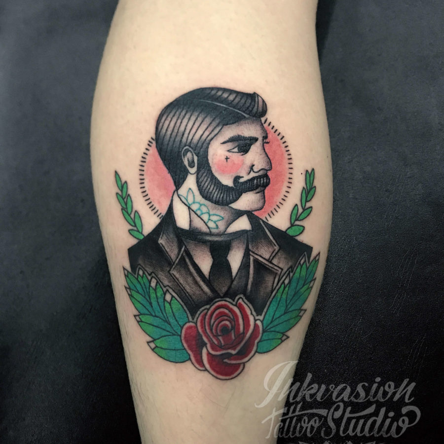 Traditional Victorian Gentleman Tattoo