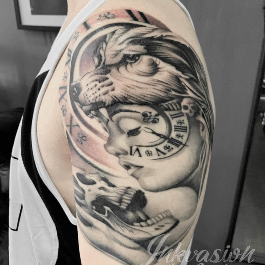 Wolf Hat Girl Tattoo